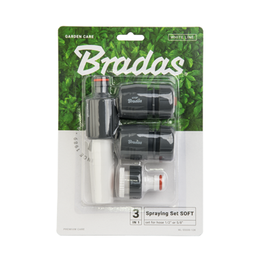 BRADAS Četverodijelni set crijeva za prskanje White Line Soft, brze spojnice 1/2", WL-S5500-12K
